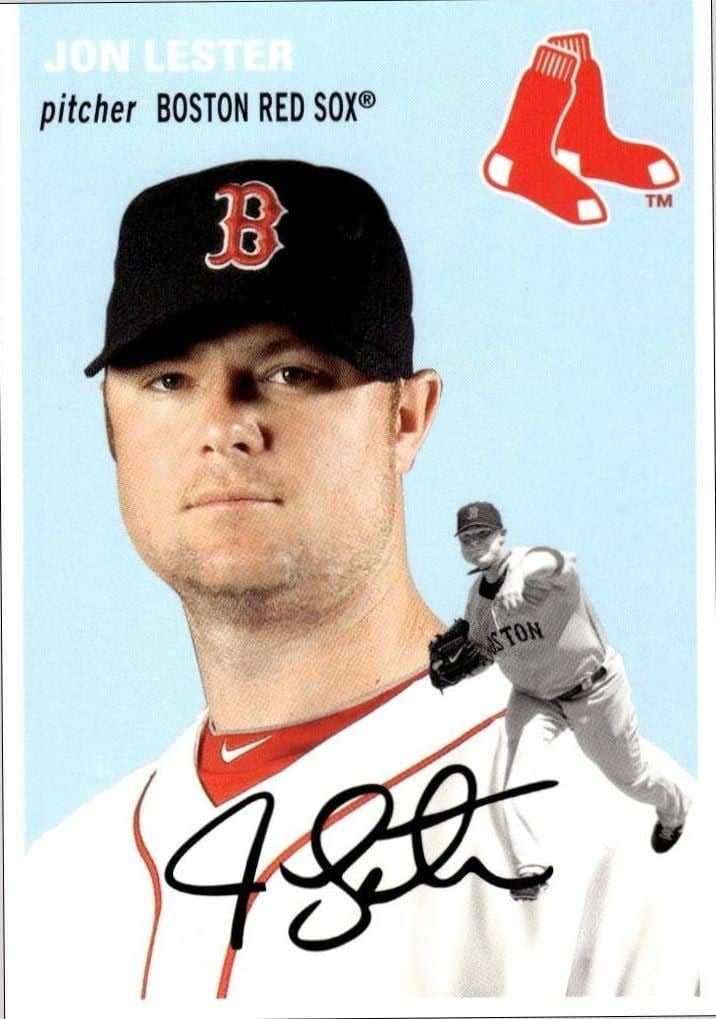 Jon Lester 2012 Topps Archives #33 Baseball Trading Card - Front 2012 Topps Archives Jon Lester #33 baseball trading card front