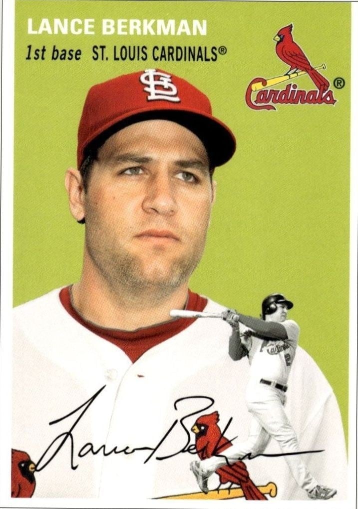 Lance Berkman 2012 Topps Archives #24 Baseball Trading Card - Front 2012 Topps Archives Lance Berkman #24 baseball trading card front