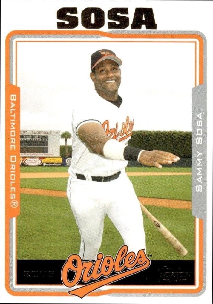Sammy Sosa 2005 Topps Traded #UH1 Baseball Trading Card - Front 2005 Topps Traded Sammy Sosa #UH1 baseball trading card front
