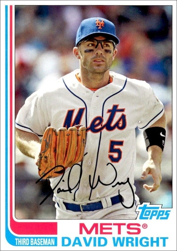 David Wright 2013 Topps Archives #97 Baseball Trading Card - Front 2013 Topps Archives David Wright #97 baseball trading card front