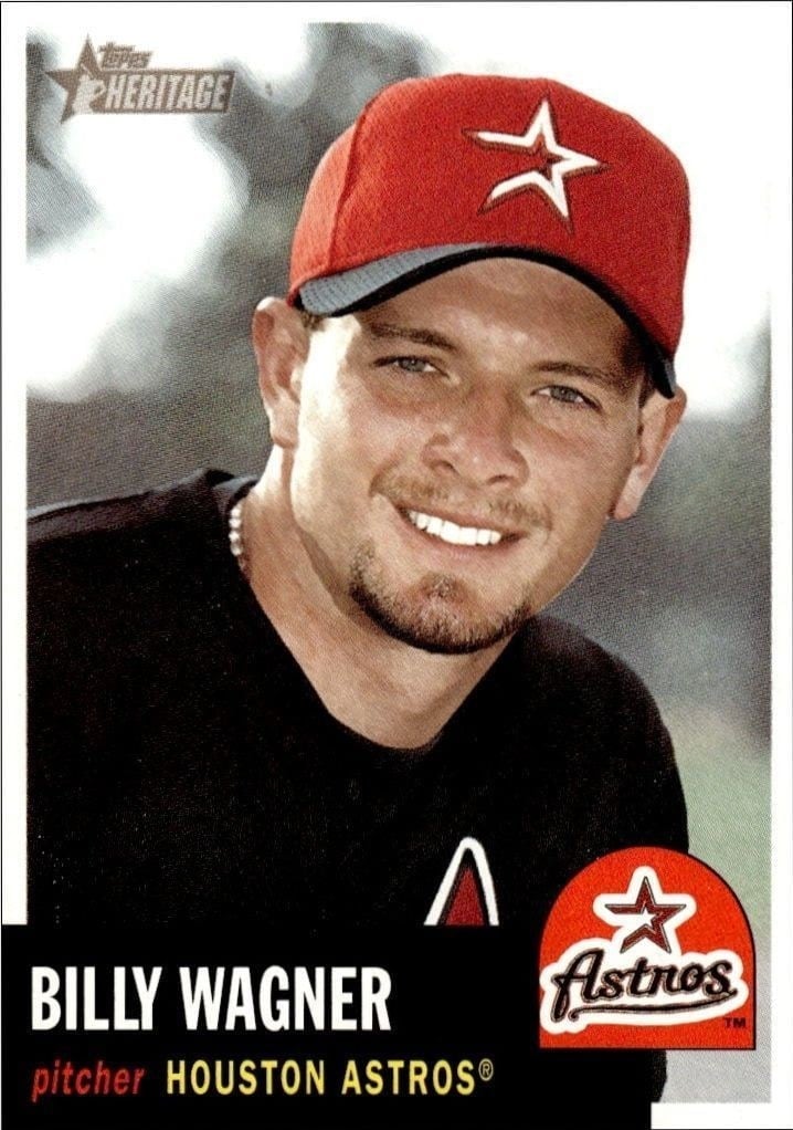 Billy Wagner 2002 Topps Heritage #194 Baseball Trading Card - Front 2002 Topps Heritage Billy Wagner #194 baseball trading card front