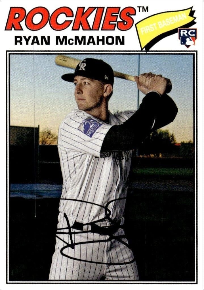 Ryan McMahon 2018 Topps Archives #175 Baseball Trading Card - Front 2018 Topps Archives Ryan McMahon #175 baseball trading card front