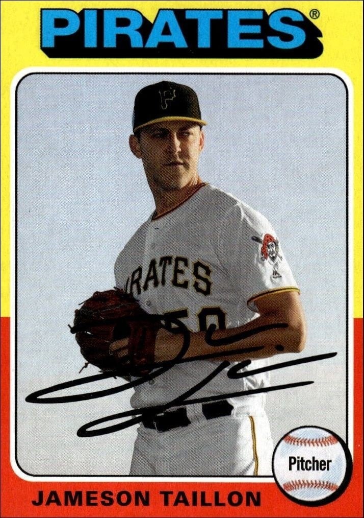 Jameson Taillon 2019 Topps Archives #185 Baseball Trading Card - Front 2019 Topps Archives Jameson Taillon #185 baseball trading card front