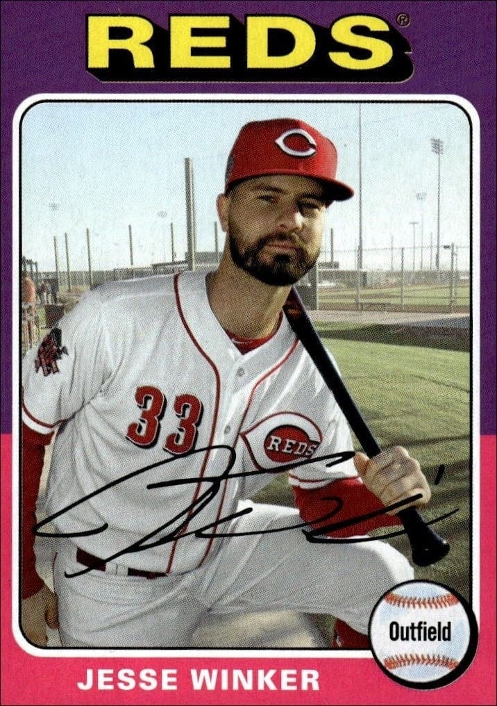 Jesse Winker 2019 Topps Archives #132 Baseball Trading Card - Front 2019 Topps Archives Jesse Winker #132 baseball trading card front