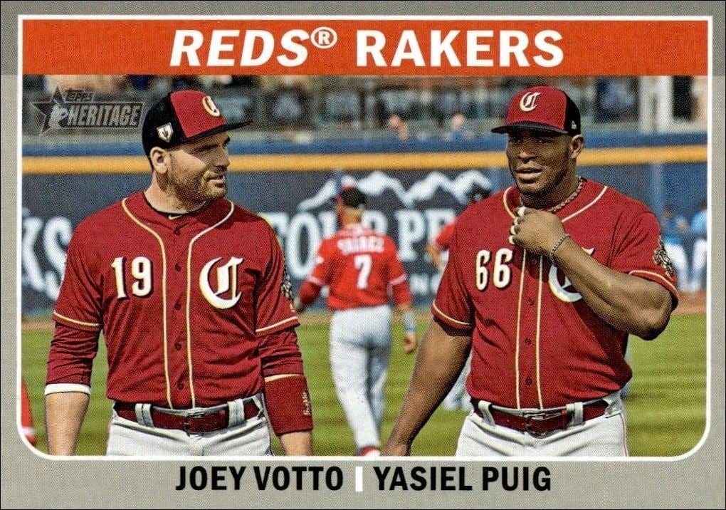 Joey Votto 2019 Topps Heritage #CC-9 Baseball Trading Card - Front 2019 Topps Heritage Joey Votto #CC-9 baseball trading card front