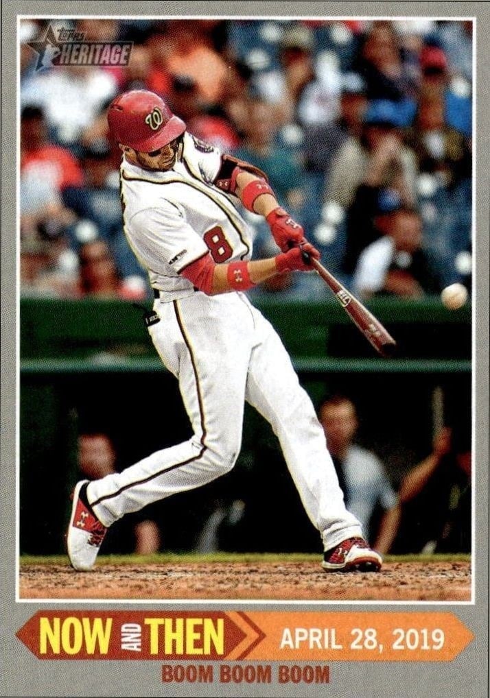 Carter Kieboom 2019 Topps Heritage #NT-14 Baseball Trading Card - Front 2019 Topps Heritage Carter Kieboom #NT-14 baseball trading card front