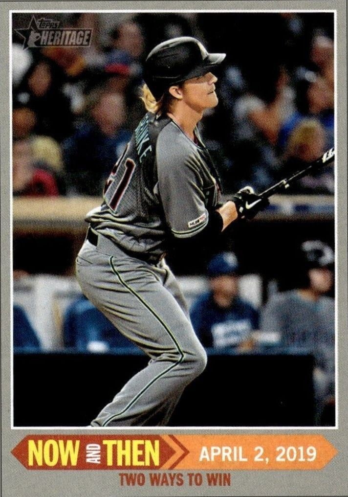 Zack Greinke 2019 Topps Heritage #NT-4 Baseball Trading Card - Front 2019 Topps Heritage Zack Greinke #NT-4 baseball trading card front