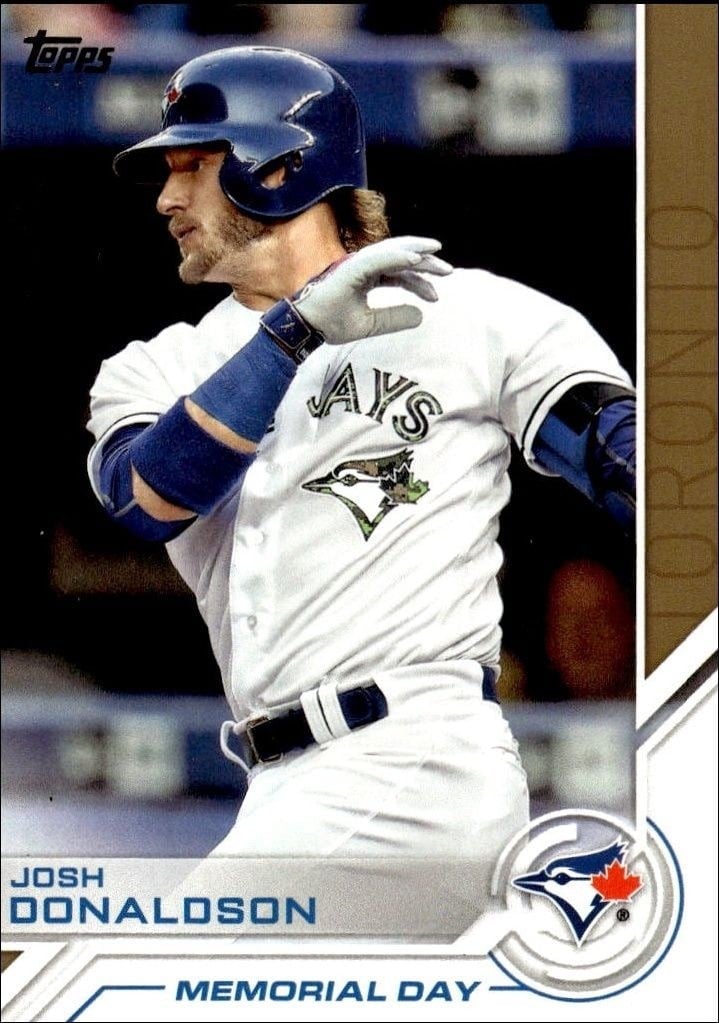 Josh Donaldson 2017 Topps #S-58 Baseball Trading Card - Front 2017 Topps Josh Donaldson #S-58 baseball trading card front