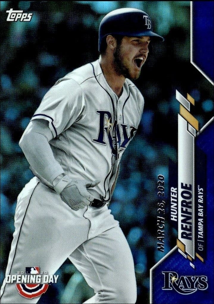 Hunter Renfroe 2020 Topps Opening Day #191 Baseball Trading Card - Front 2020 Topps Opening Day Hunter Renfroe #191 baseball trading card front