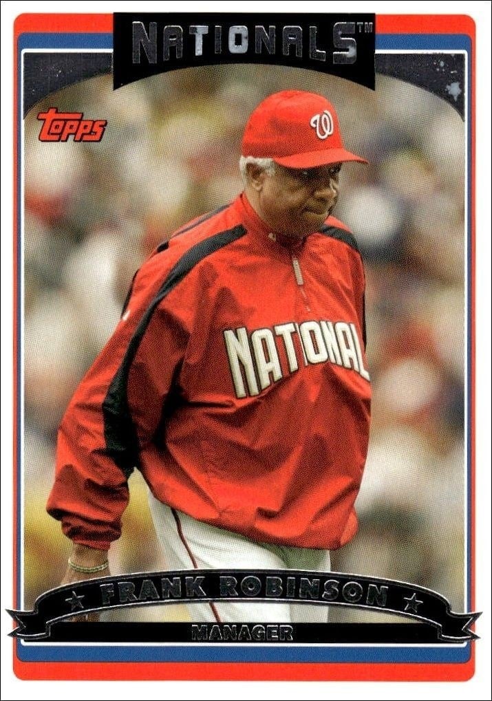 Frank Robinson 2006 Topps #295 Baseball Trading Card - Front 2006 Topps Frank Robinson #295 baseball trading card front