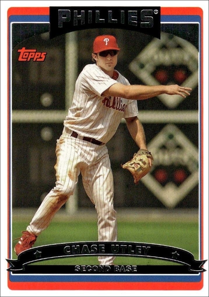 Chase Utley 2006 Topps #359 Baseball Trading Card - Front 2006 Topps Chase Utley #359 baseball trading card front