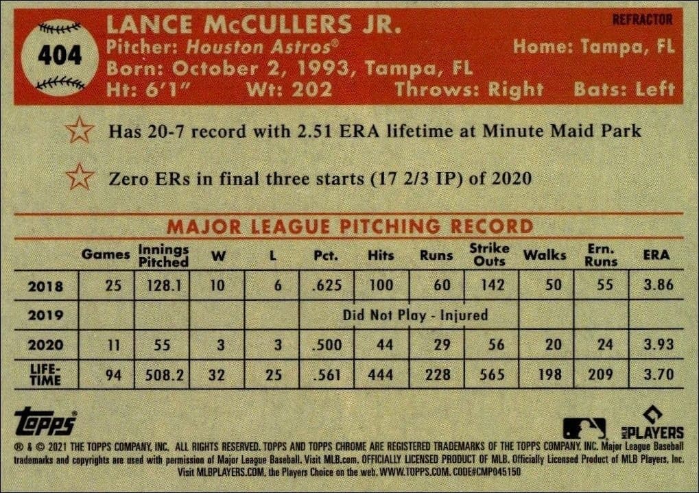 Lance McCullers Jr. - Back