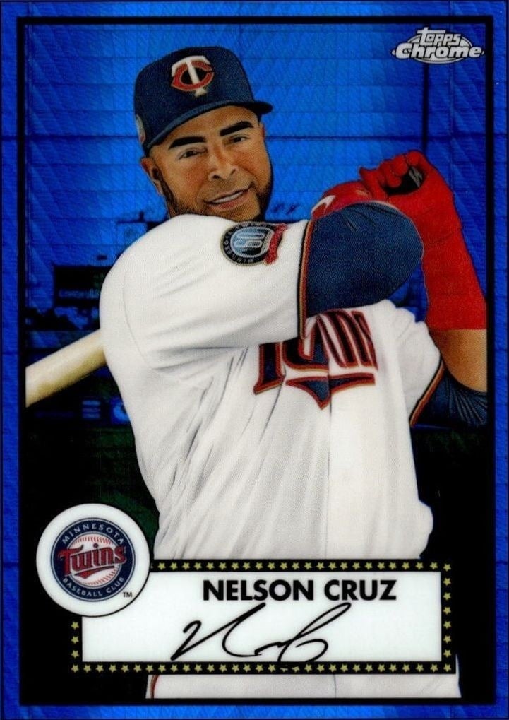Nelson Cruz 2021 Topps Chrome Platinum Anniversary #227 Baseball Trading Card - Front 2021 Topps Chrome Platinum Anniversary Nelson Cruz #227 baseball trading card front