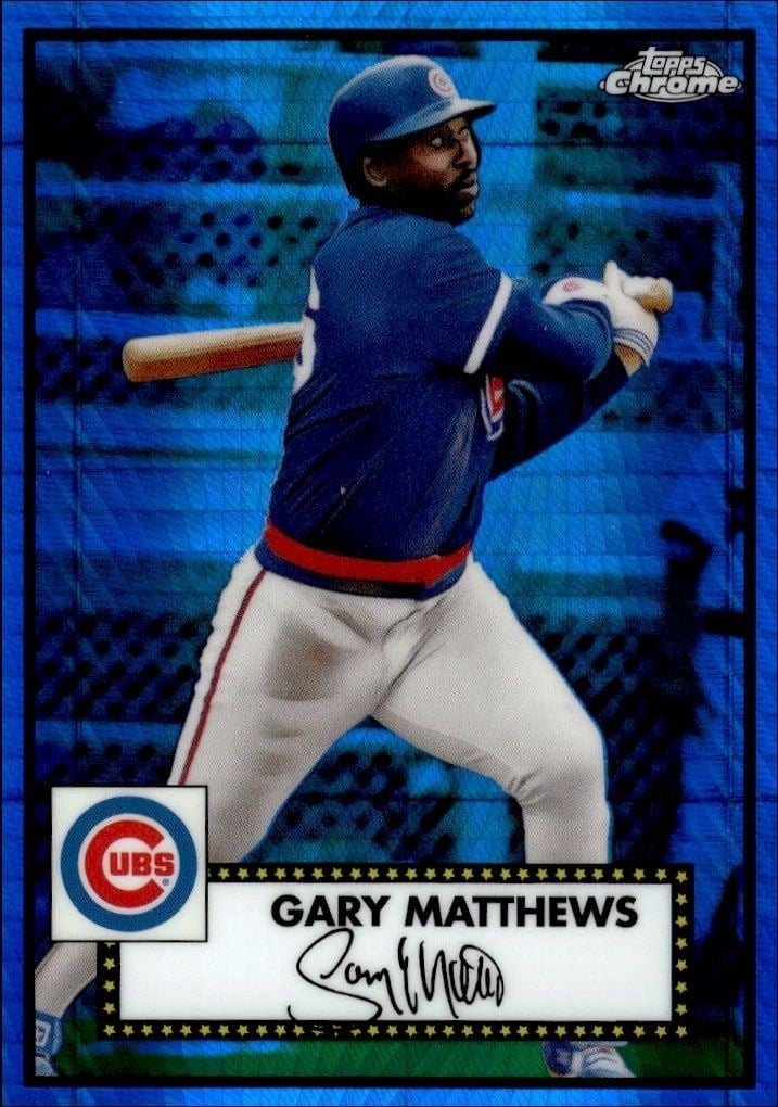 Gary Matthews 2021 Topps Chrome Platinum Anniversary #576 Baseball Trading Card - Front 2021 Topps Chrome Platinum Anniversary Gary Matthews #576 baseball trading card front