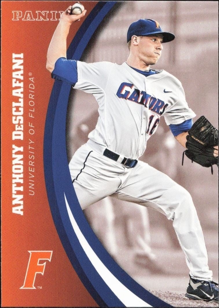 Anthony Desclafani 2015 Panini Florida Gators #64 Baseball Trading Card - Front 2015 Panini Florida Gators Anthony Desclafani #64 baseball trading card front