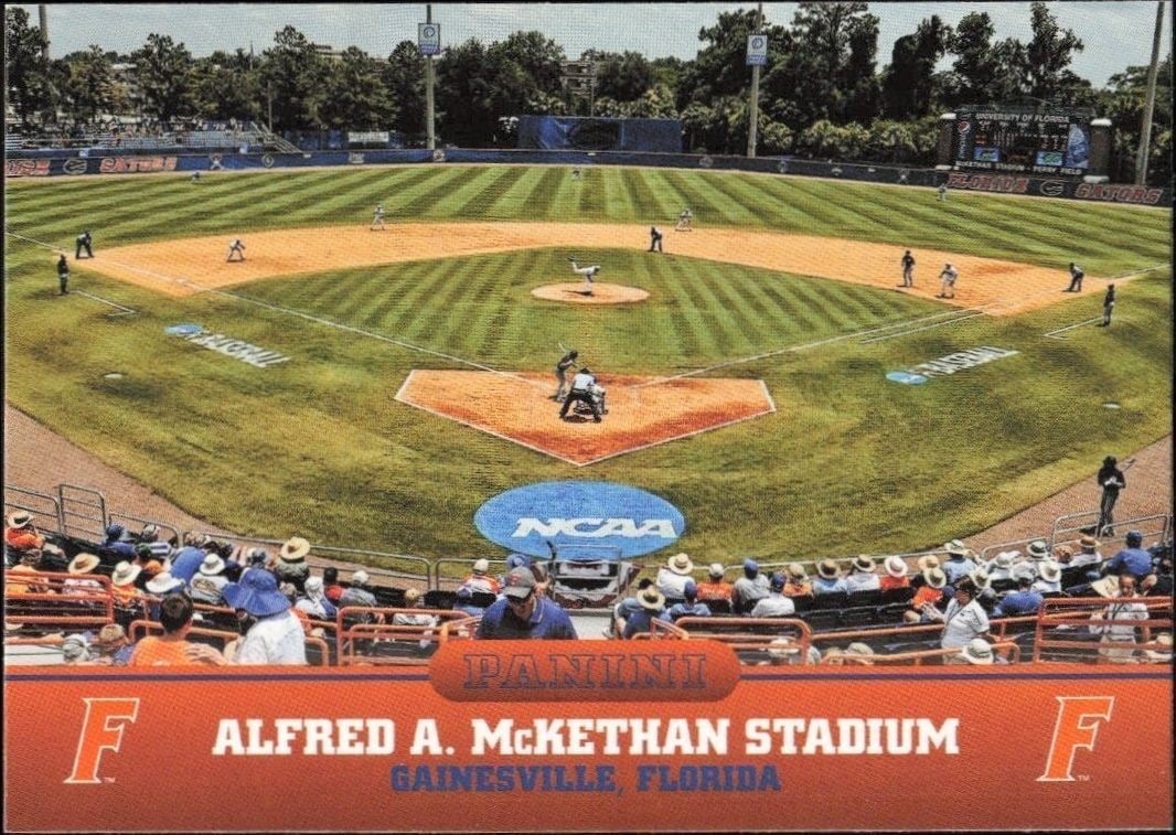 2015 Panini Florida Gators Alfred A. McKethan Stadium #8 trading card