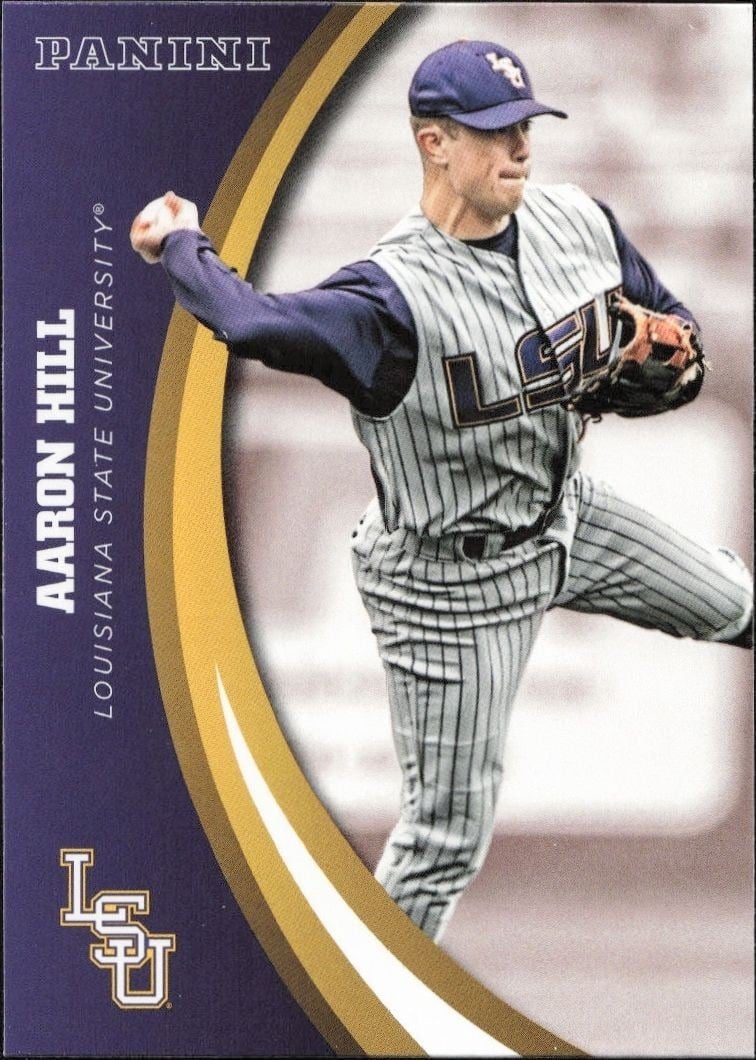 2015 Panini Lsu Tigers Aaron Hill #68 trading card