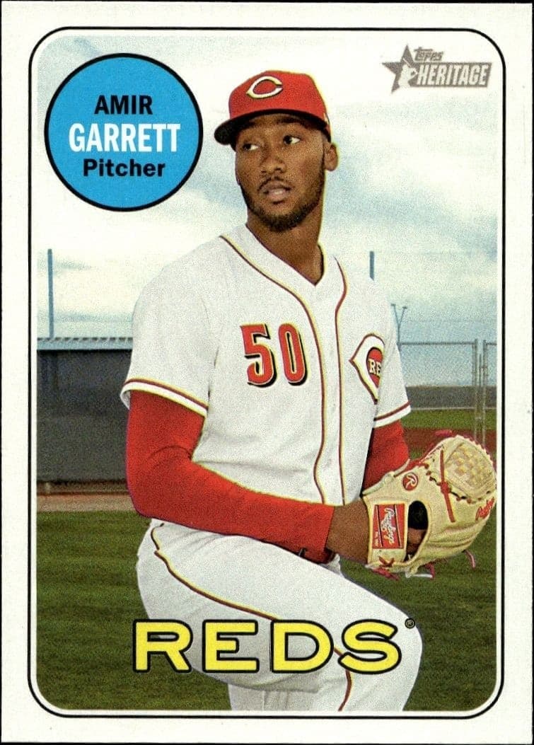 2018 Topps Heritage Amir Garrett #390 trading card