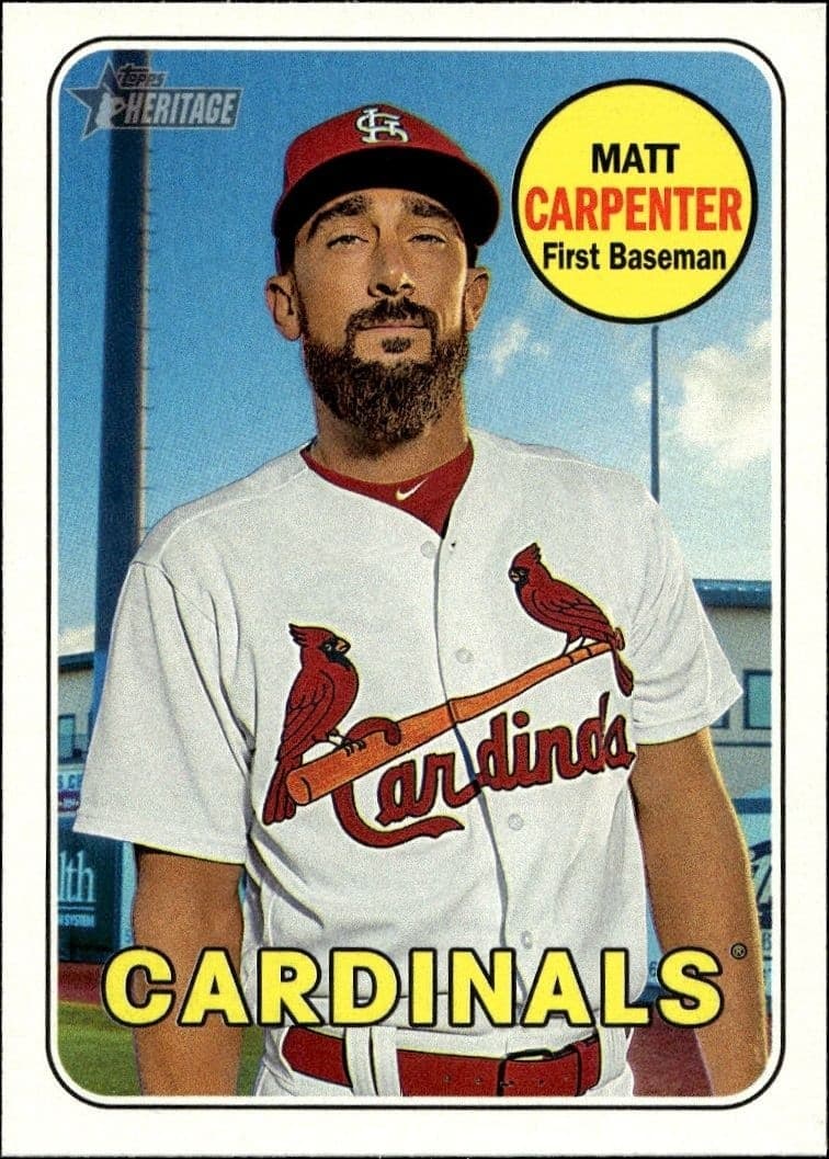 2018 Topps Heritage Matt Carpenter #18 trading card