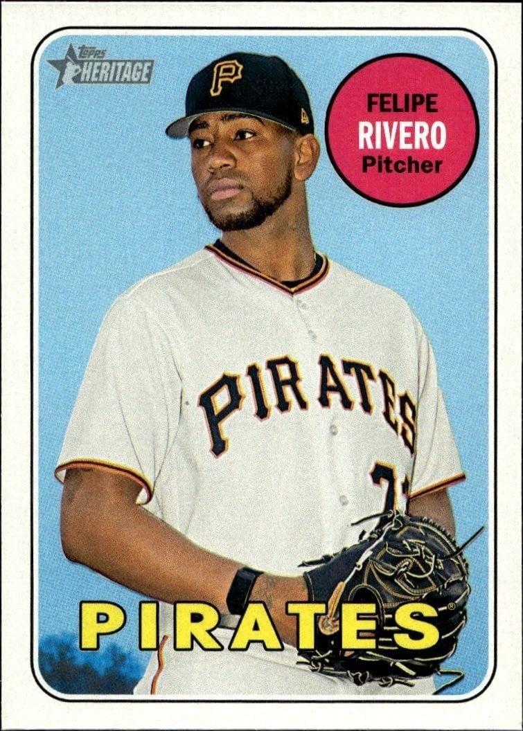 Felipe Rivero 2018 Topps Heritage #354 Baseball Trading Card - Front 2018 Topps Heritage Felipe Rivero #354 baseball trading card front