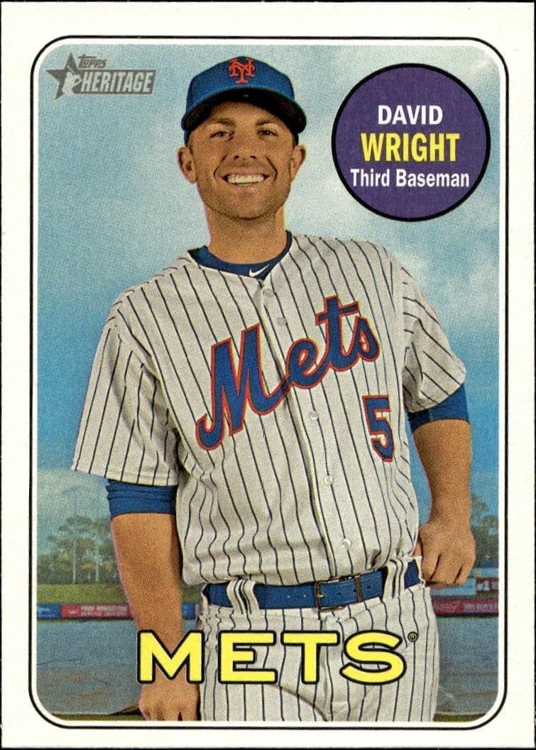 2018 Topps Heritage David Wright #42 trading card