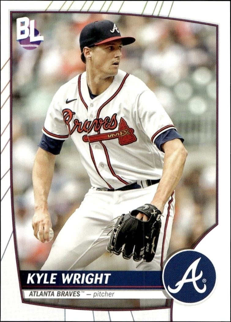 Kyle Wright 2023 Topps Big League #95 Baseball Trading Card - Front 2023 Topps Big League Kyle Wright #95 baseball trading card front