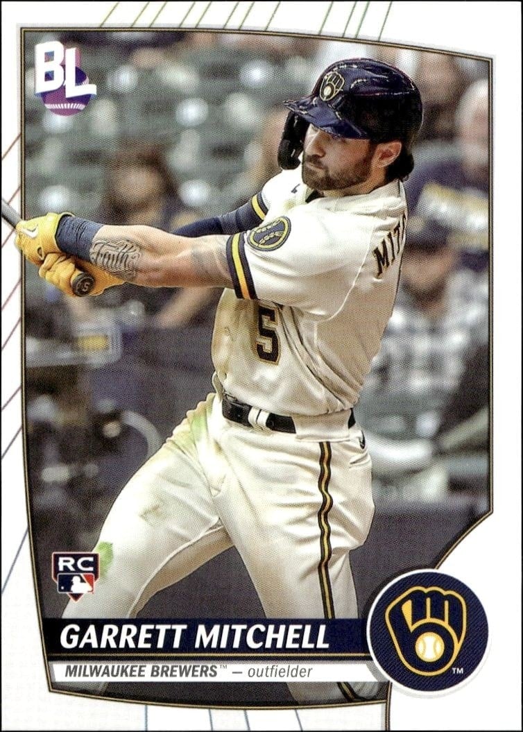 Garrett Mitchell 2023 Topps Big League #178 Baseball Trading Card - Front 2023 Topps Big League Garrett Mitchell #178 baseball trading card front