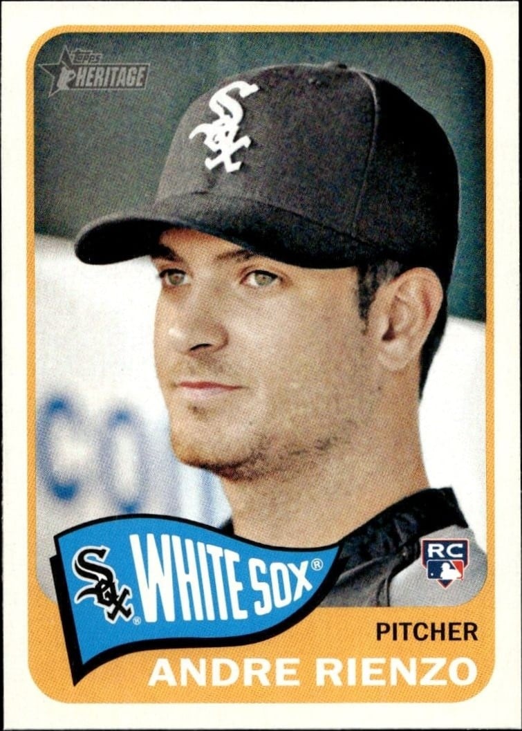 Andre Rienzo 2014 Topps Heritage High Number #H538 Baseball Trading Card - Front 2014 Topps Heritage High Number Andre Rienzo #H538 baseball trading card front