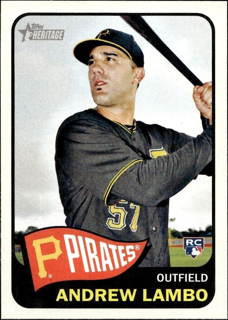 Andrew Lambo 2014 Topps Heritage High Number #H577 Baseball Trading Card - Front 2014 Topps Heritage High Number Andrew Lambo #H577 baseball trading card front
