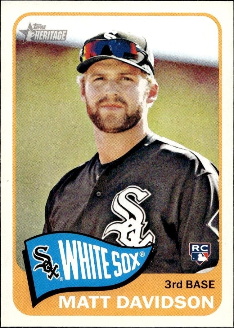 Matt Davidson 2014 Topps Heritage High Number #H582 Baseball Trading Card - Front 2014 Topps Heritage High Number Matt Davidson #H582 baseball trading card front