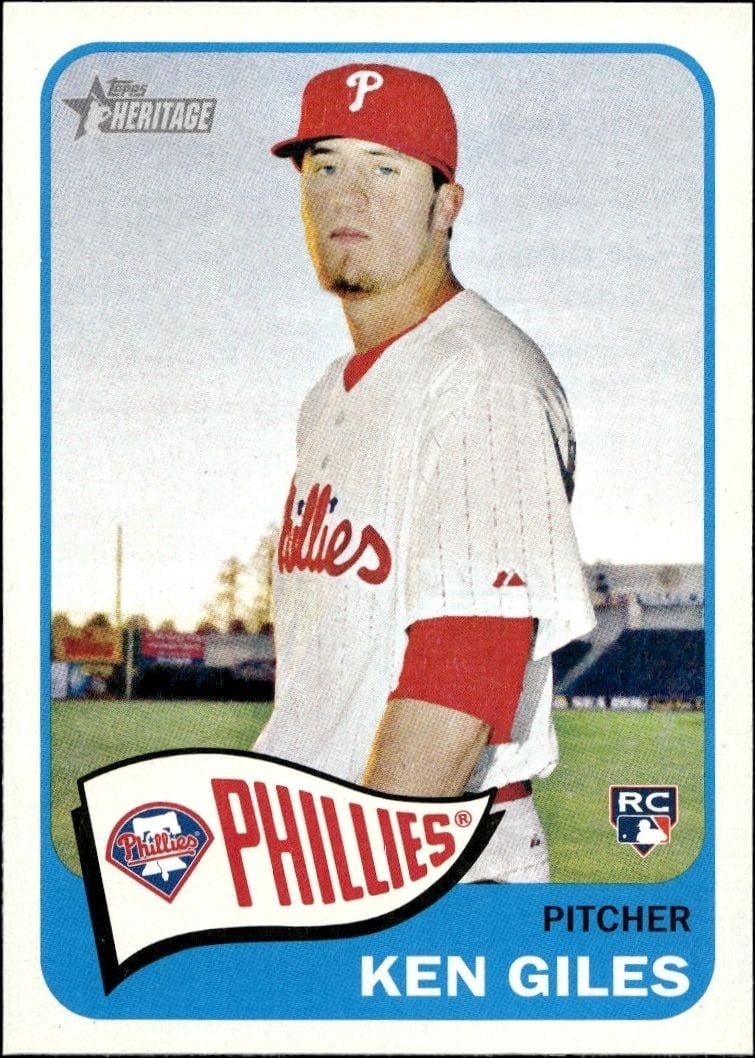 Kenny Giles 2014 Topps Heritage High Number #H555 Baseball Trading Card - Front 2014 Topps Heritage High Number Kenny Giles #H555 baseball trading card front