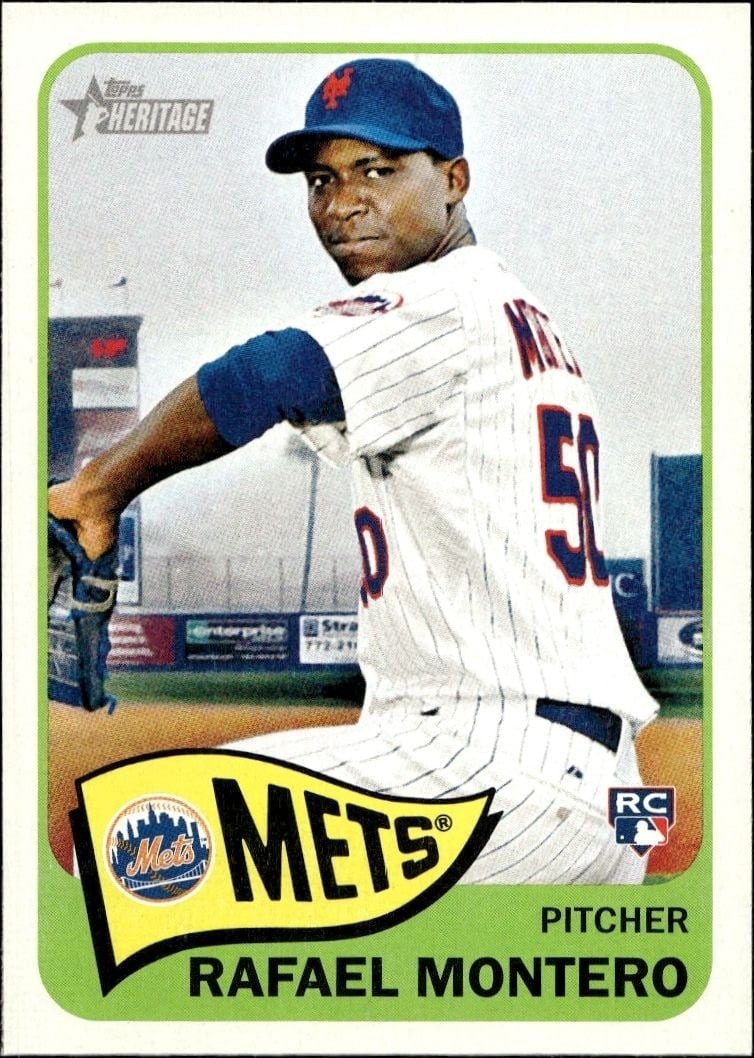Rafael Montero 2014 Topps Heritage High Number #H545 Baseball Trading Card - Front 2014 Topps Heritage High Number Rafael Montero #H545 baseball trading card front