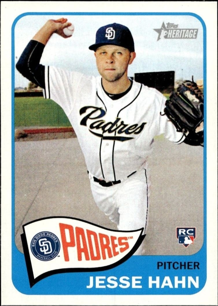 Jesse Hahn 2014 Topps Heritage High Number #H544 Baseball Trading Card - Front 2014 Topps Heritage High Number Jesse Hahn #H544 baseball trading card front