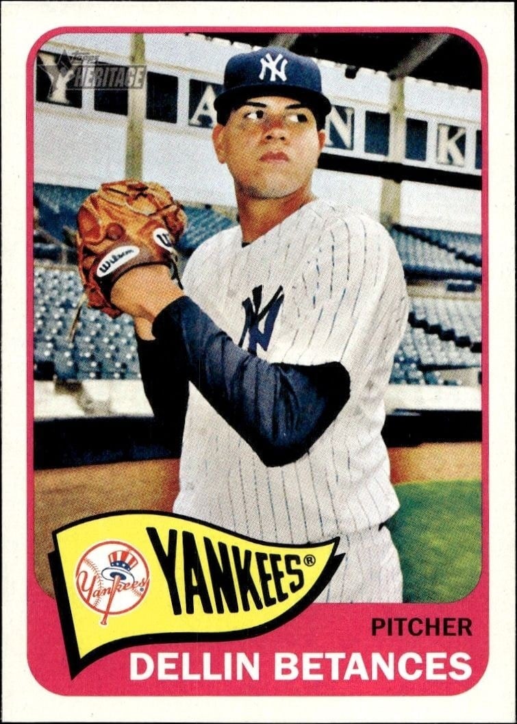 Dellin Betances 2014 Topps Heritage High Number #H564 Baseball Trading Card - Front 2014 Topps Heritage High Number Dellin Betances #H564 baseball trading card front