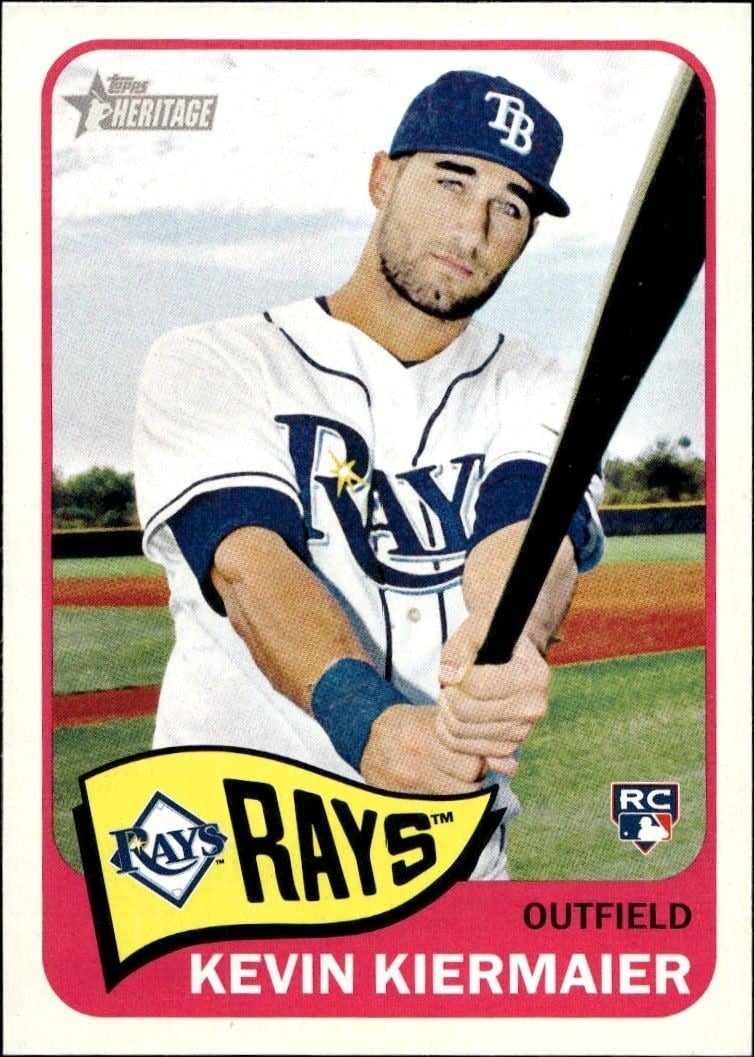 Kevin Kiermaier 2014 Topps Heritage High Number #H541 Baseball Trading Card - Front 2014 Topps Heritage High Number Kevin Kiermaier #H541 baseball trading card front