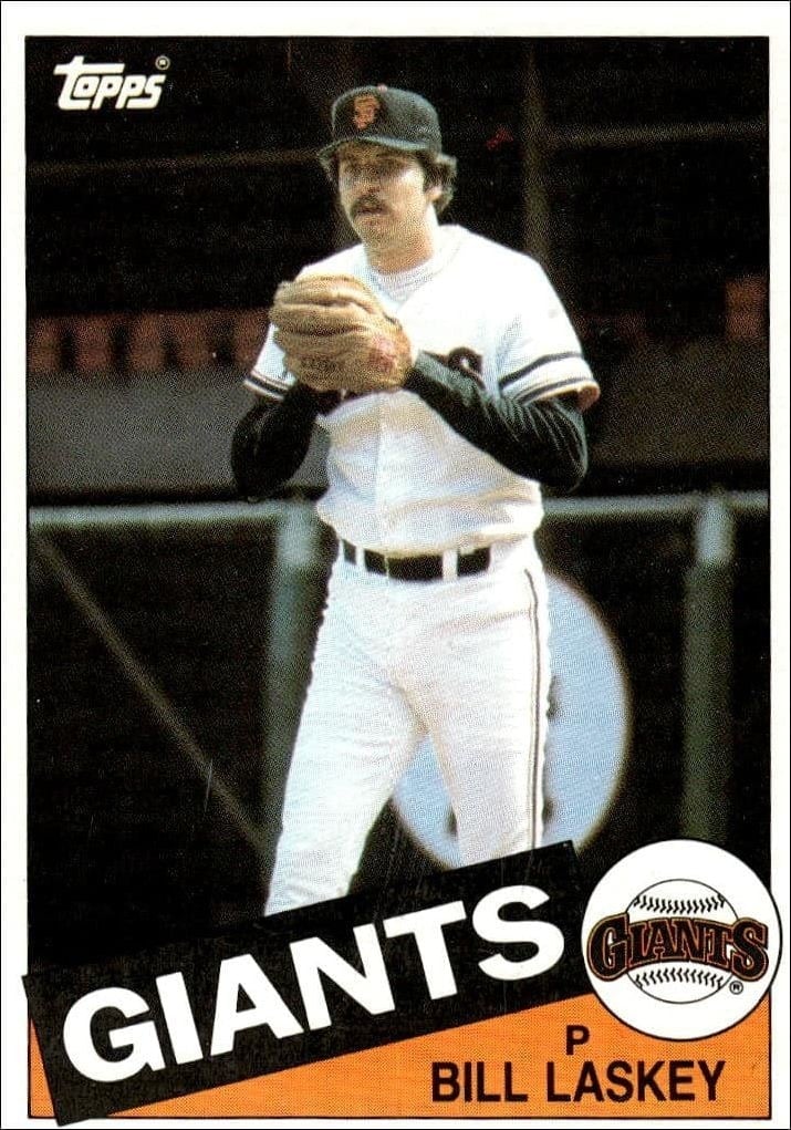 Bill Laskey 1985 Topps #331 Baseball Trading Card - Front 1985 Topps Bill Laskey #331 baseball trading card front