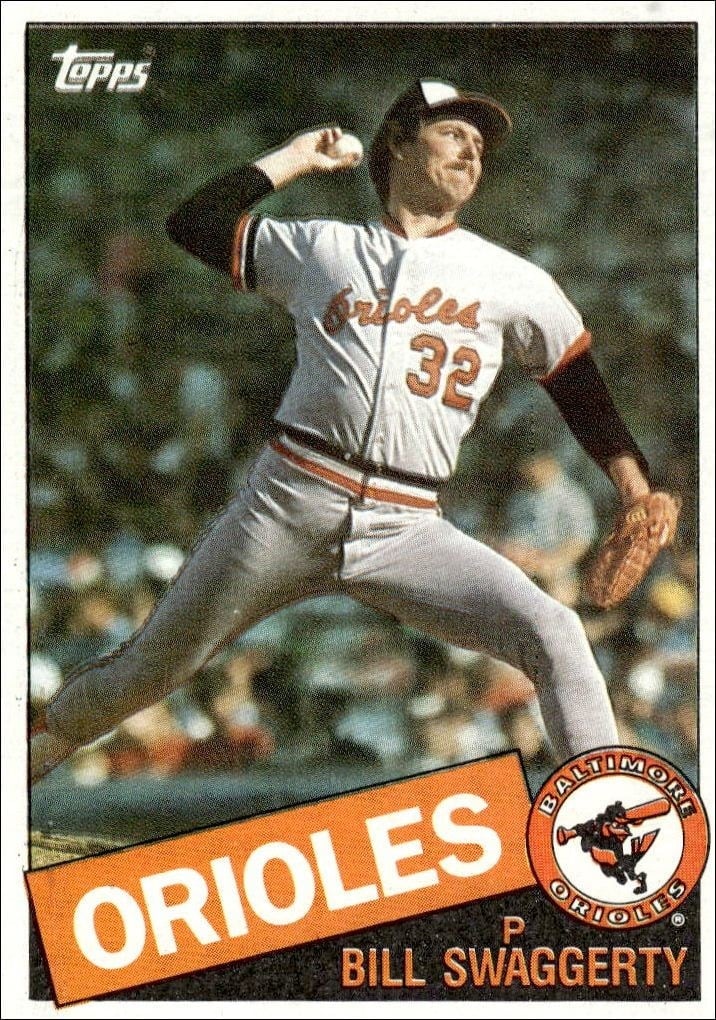 Bill Swaggerty 1985 Topps #147 Baseball Trading Card - Front 1985 Topps Bill Swaggerty #147 baseball trading card front