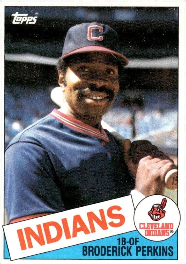 Broderick Perkins 1985 Topps #609 Baseball Trading Card - Front 1985 Topps Broderick Perkins #609 baseball trading card front