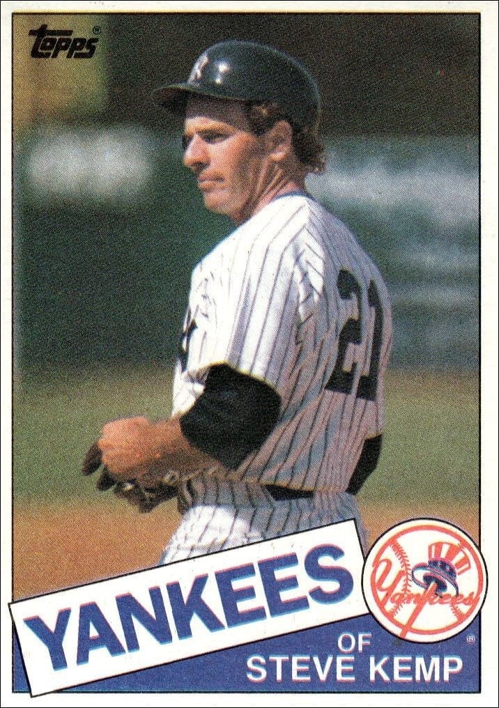 Steve Kemp 1985 Topps #120 Baseball Trading Card - Front 1985 Topps Steve Kemp #120 baseball trading card front