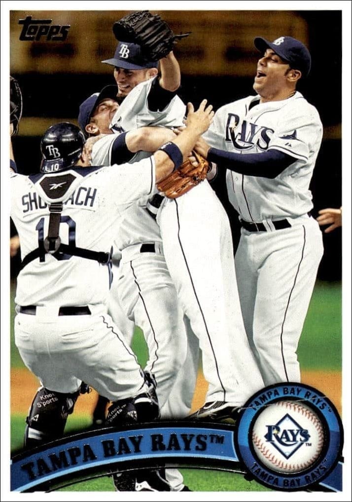 Tampa Bay Rays 2011 Topps #52 Baseball Trading Card - Front 2011 Topps Tampa Bay Rays #52 baseball trading card front