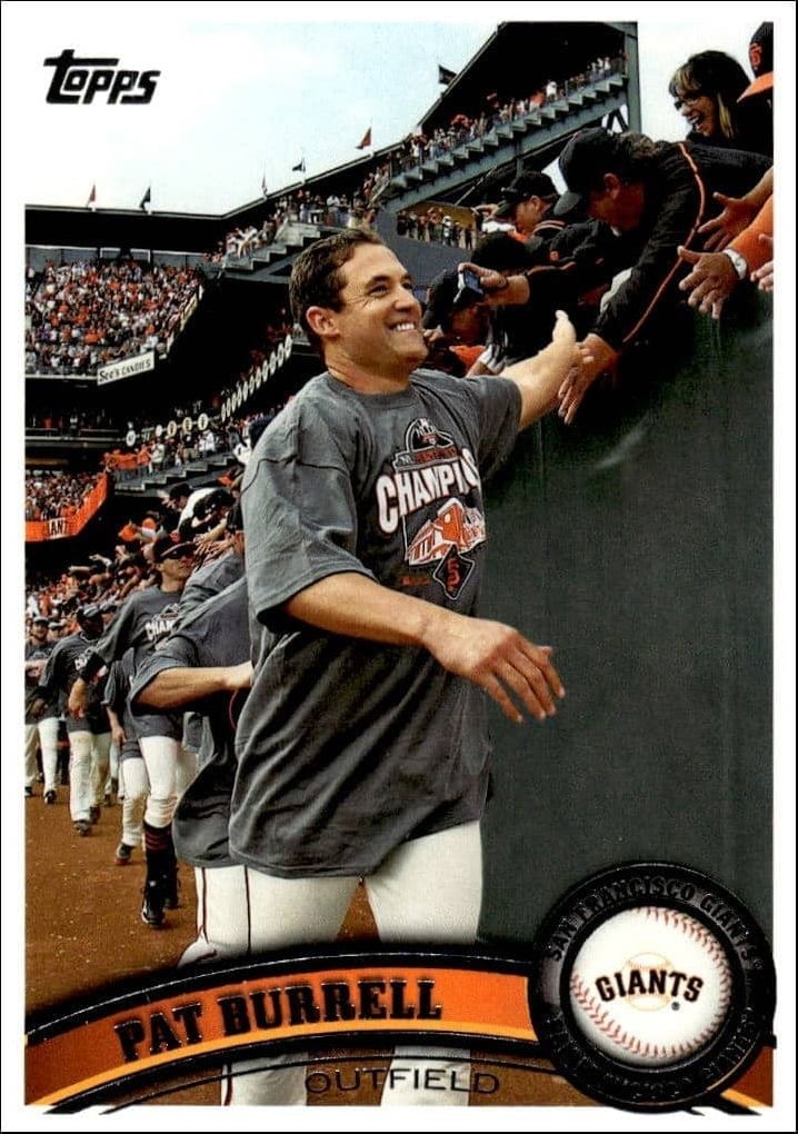 Pat Burrell 2011 Topps Series 2 #546 Baseball Trading Card - Front 2011 Topps Series 2 Pat Burrell #546 baseball trading card front