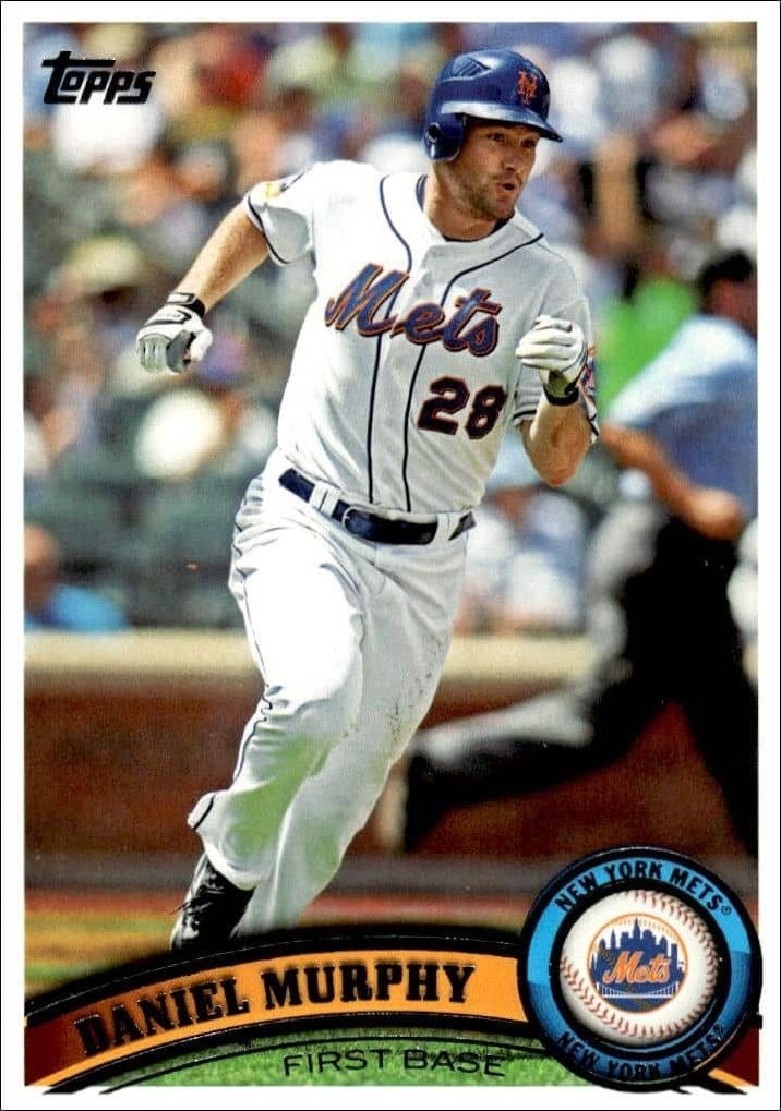 Daniel Murphy 2011 Topps Series 2 #607 Baseball Trading Card - Front 2011 Topps Series 2 Daniel Murphy #607 baseball trading card front