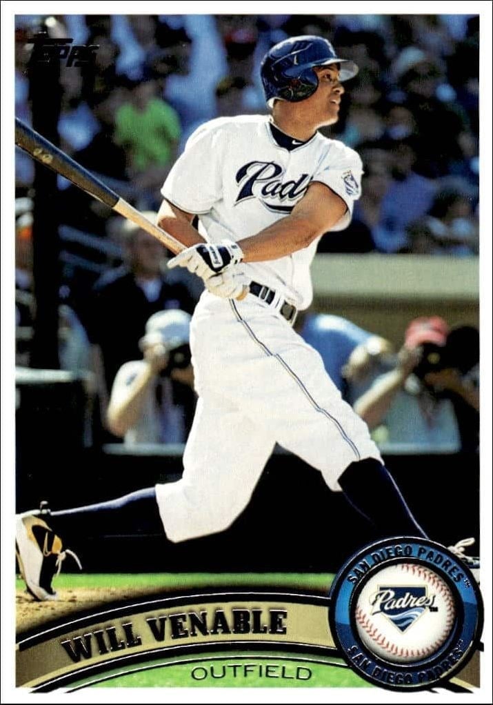 Will Venable 2011 Topps Series 2 #463 Baseball Trading Card - Front 2011 Topps Series 2 Will Venable #463 baseball trading card front
