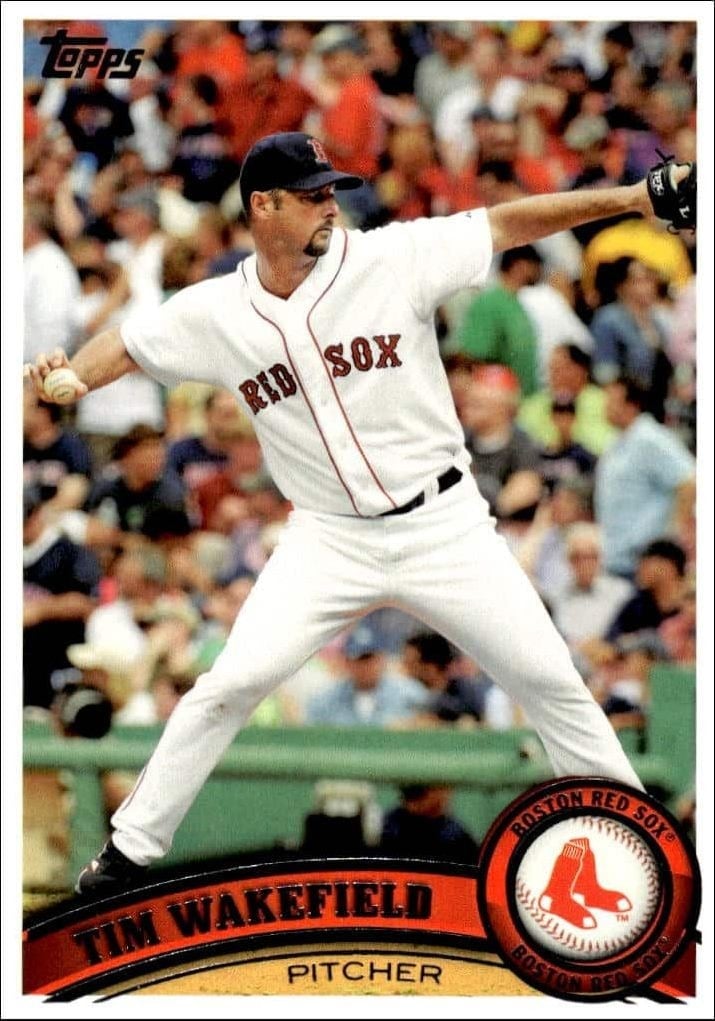 Tim Wakefield 2011 Topps Series 2 #364 Baseball Trading Card - Front 2011 Topps Series 2 Tim Wakefield #364 baseball trading card front