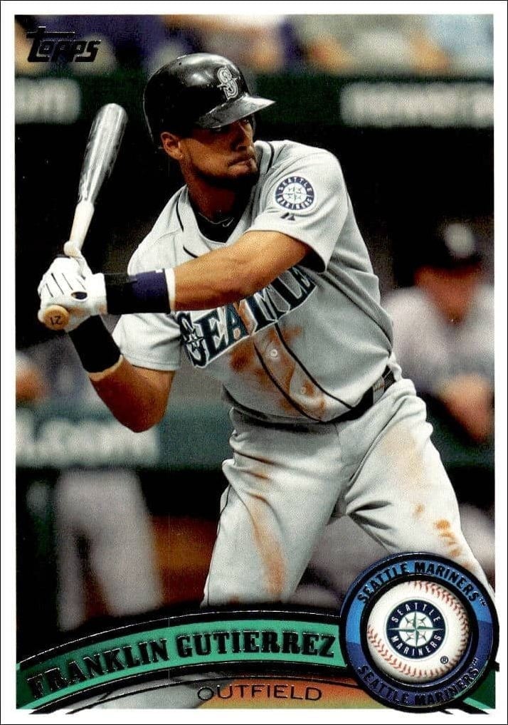 Franklin Gutierrez 2011 Topps Series 2 #477 Baseball Trading Card - Front 2011 Topps Series 2 Franklin Gutierrez #477 baseball trading card front