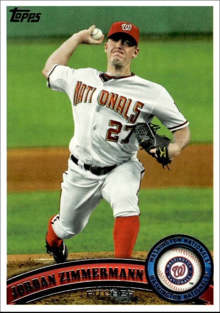 2011 Topps Series 2 Jordan Zimmermann #566 trading card