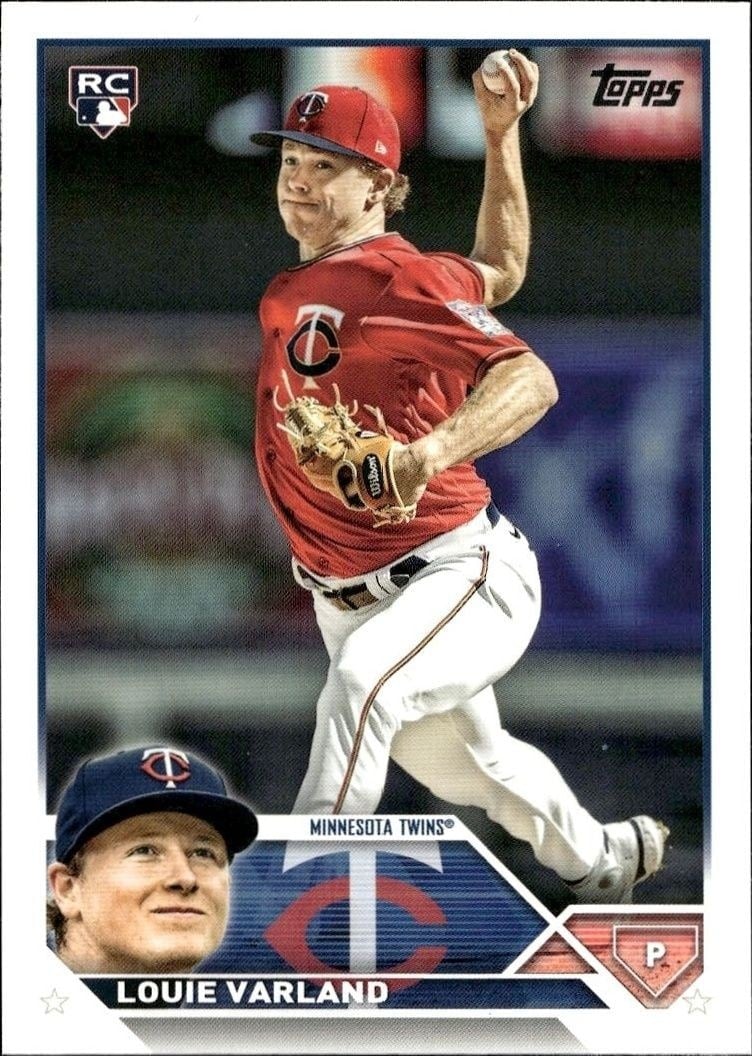Louie Varland 2023 Topps Series 2 #441 Baseball Trading Card - Front 2023 Topps Series 2 Louie Varland #441 baseball trading card front