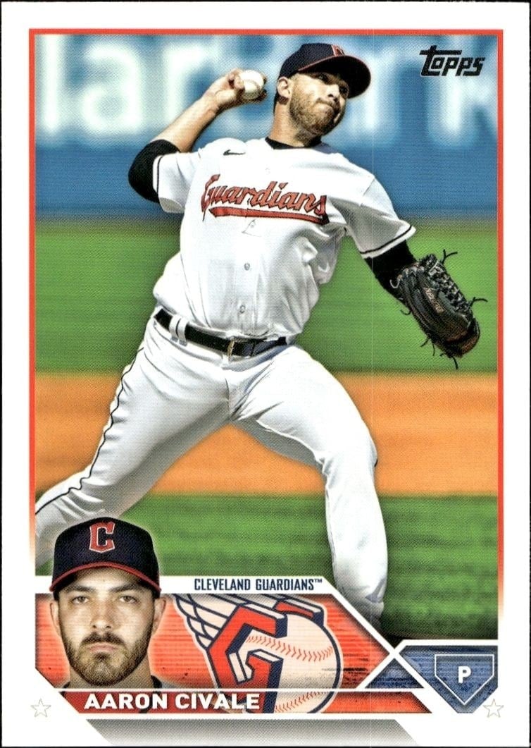 Aaron Civale 2023 Topps Series 2 #433 Baseball Trading Card - Front 2023 Topps Series 2 Aaron Civale #433 baseball trading card front