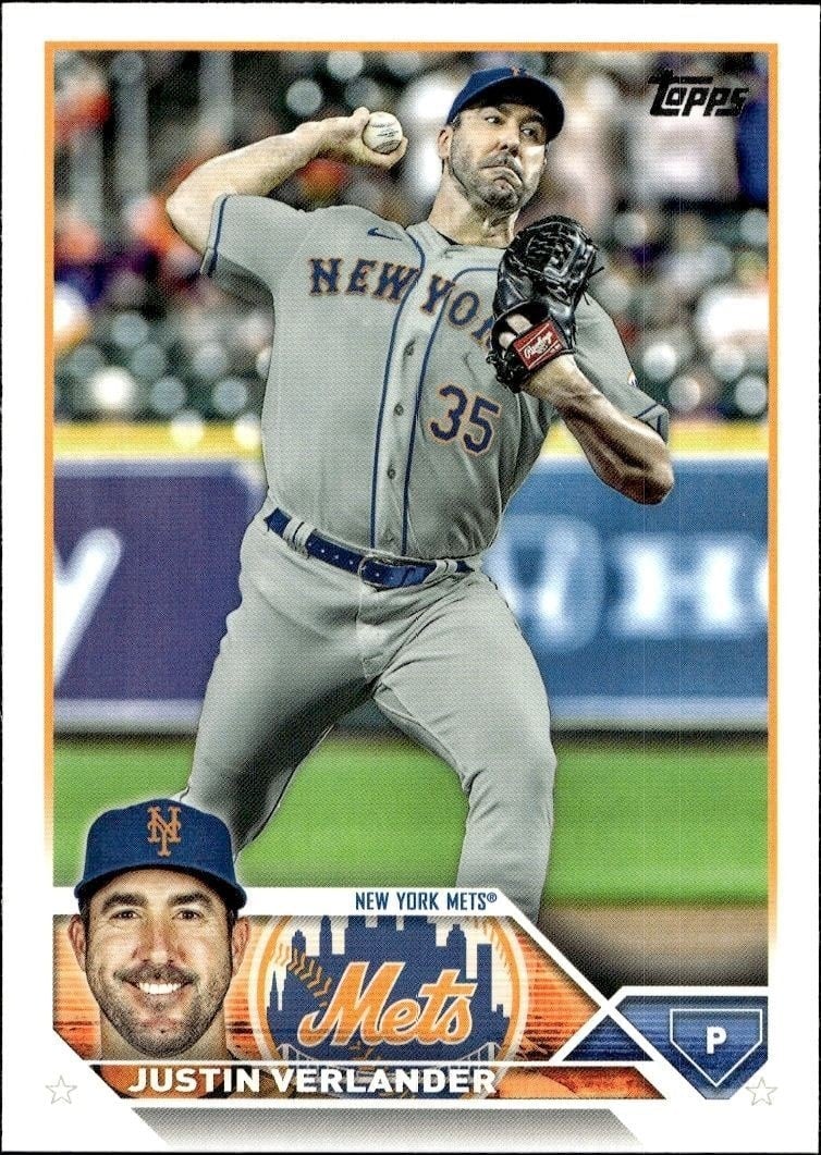 Justin Verlander 2023 Topps Series 2 #425 Baseball Trading Card - Front 2023 Topps Series 2 Justin Verlander #425 baseball trading card front