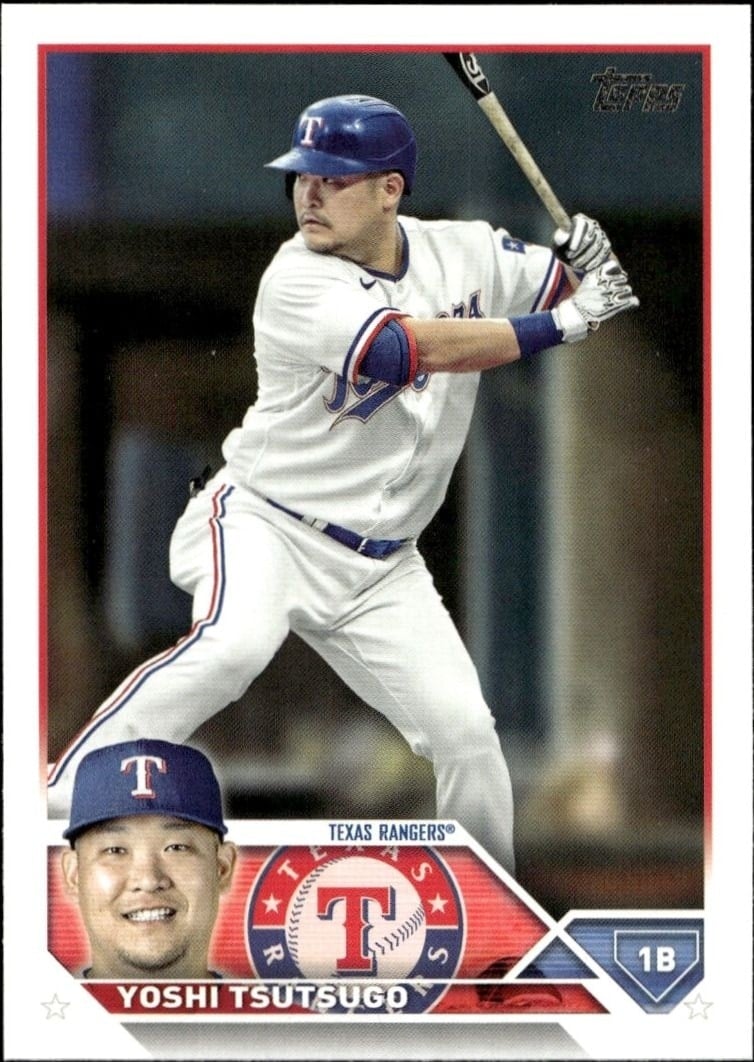 Yoshi Tsutsugo 2023 Topps Series 2 #404 Baseball Trading Card - Front 2023 Topps Series 2 Yoshi Tsutsugo #404 baseball trading card front